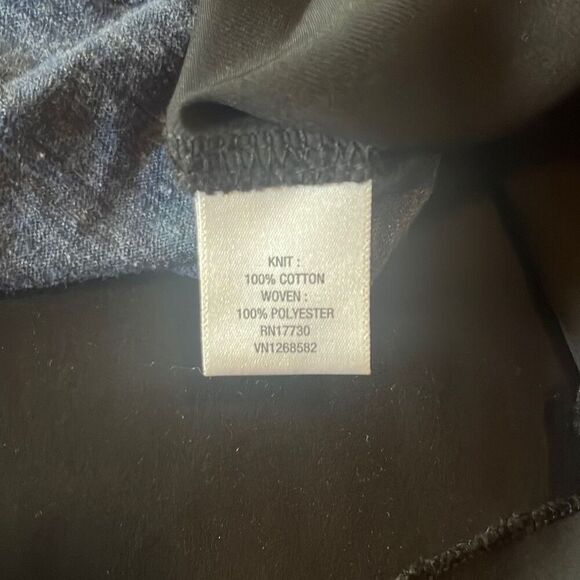 Converse One Star Black Blue Colorblock Long Sleeve Top Small Skate Grunge Emo - Picture 5 of 8